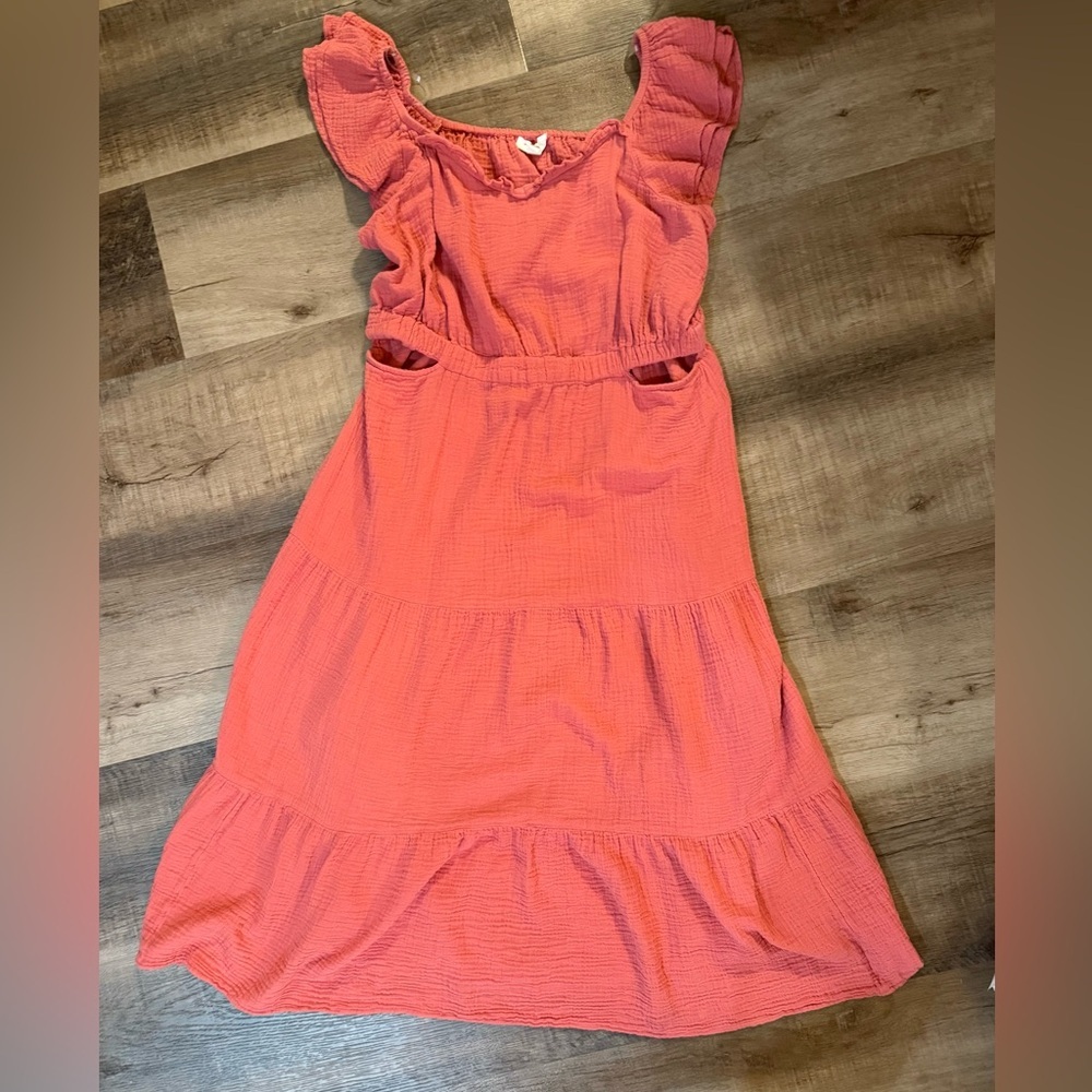 beachlunchlounge Collection Cut Out Cotton Gauzy Dress Size XL